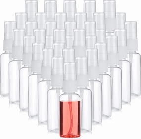 100 Pcs Mini Spray Bottles 1 oz Small Plastic Fine Mist Spray Bottles Clear Alcohol Spray Bottles with Small Funnels Empty Plastic Bottles Travel Bottle for Essential Oils Travel Perfumes