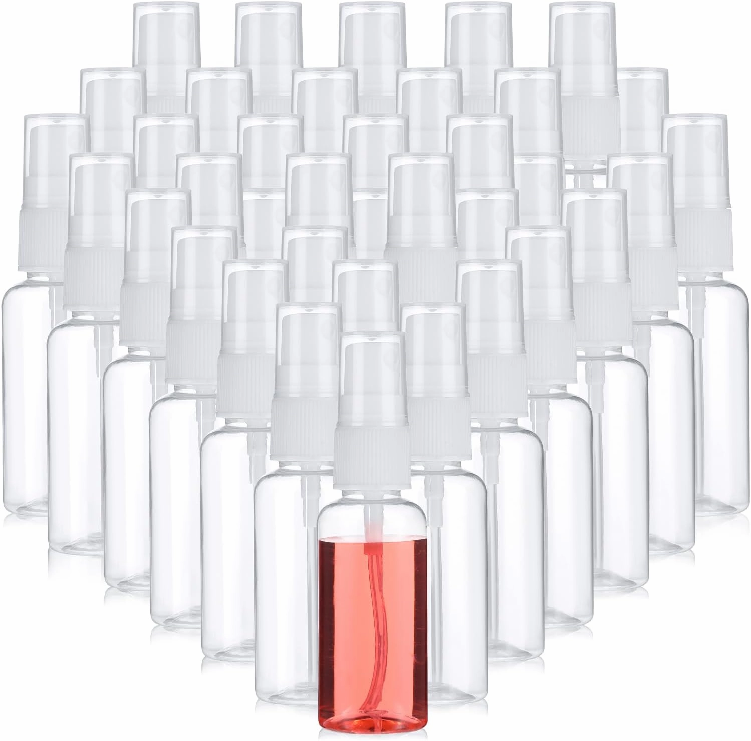 100 Pcs Mini Spray Bottles 1 oz Small Plastic Fine Mist Spray Bottles Clear Alcohol Spray Bottles with Small Funnels Empty Plastic Bottles Travel Bottle for Essential Oils Travel Perfumes