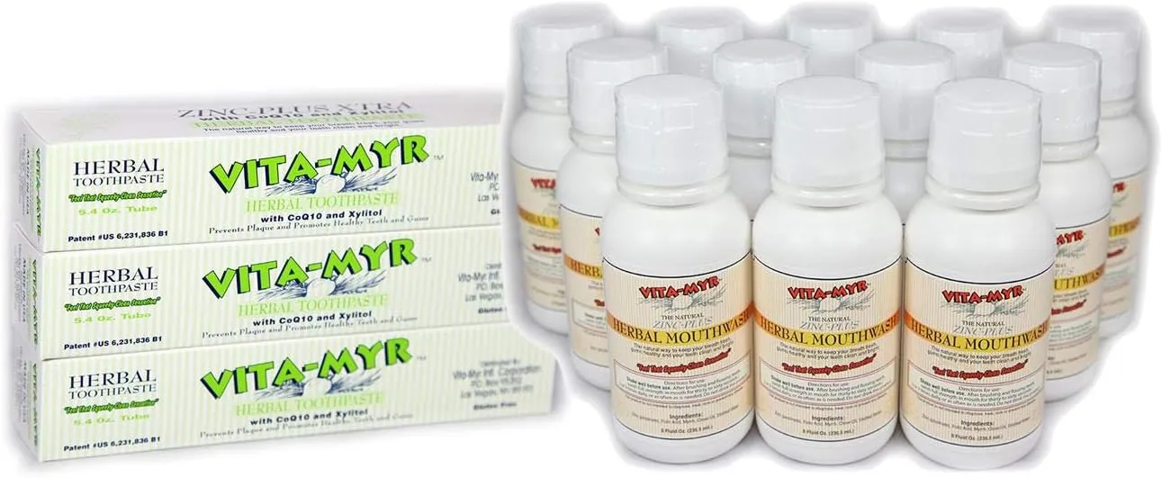 12-8 Oz Vitamyr Mouthwash & 3 – 5.4 Oz Vitamyr Toothpaste – Value Package 9
