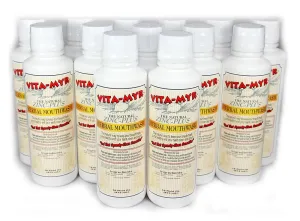 12 Pack VITA-MYR 16 Ounce Effective Herbal Zinc-Plus All Natural Mouthwash