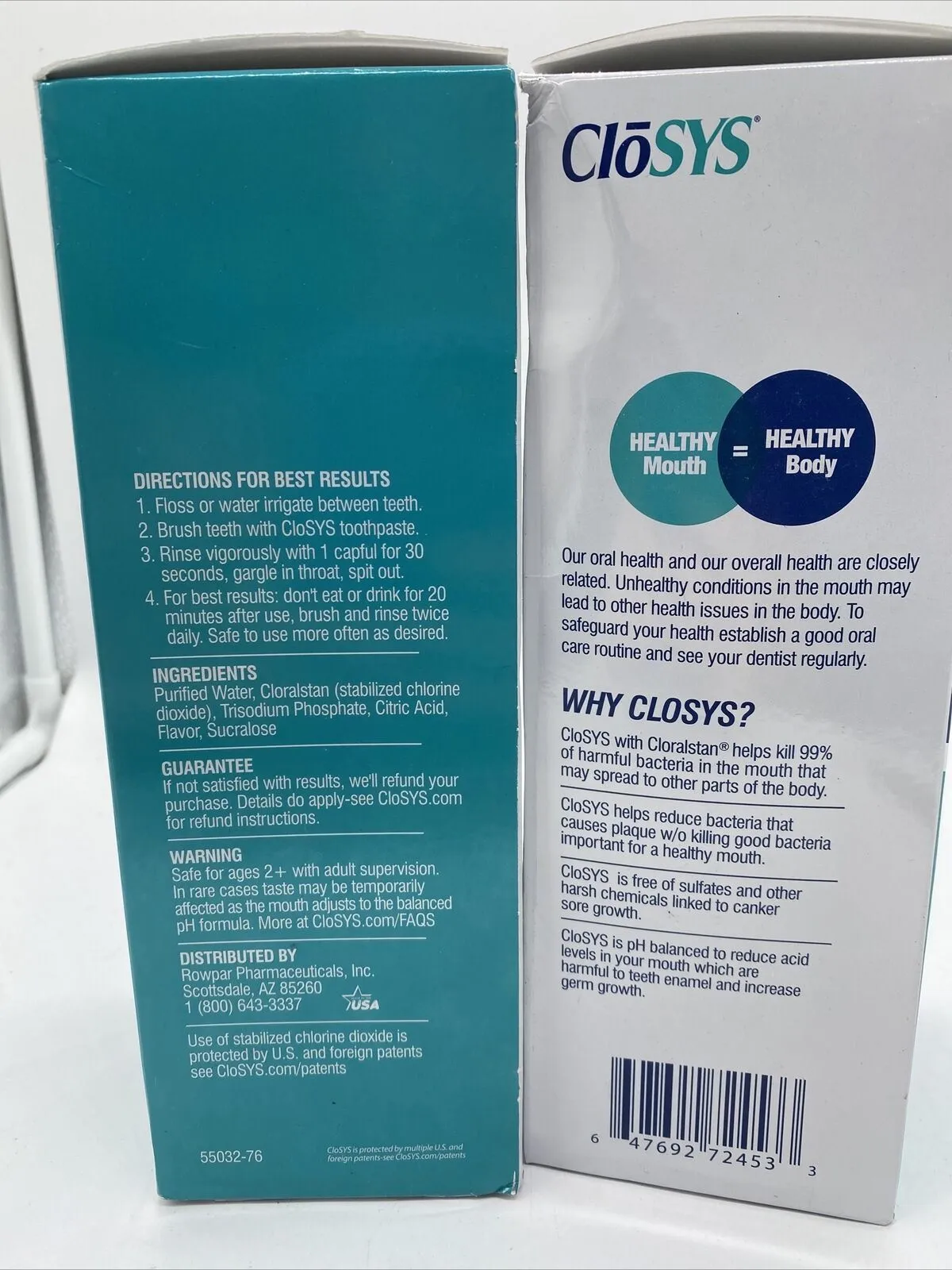 (2) CloSYS Sensitive Antimicrobial Mouthwash 32oz Gentle Mint Alcohol Free 12/22