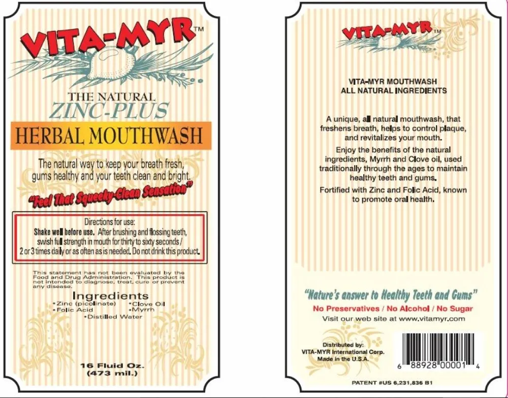 2 Pack Natural Mouthwash - Effective Herbal 16 oz Vegan, Gluten-Free, Organic and Safe! No Alcohol! Great Taste!