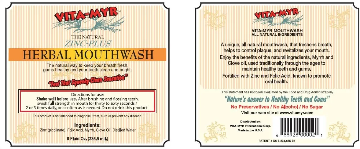 2 Pack Natural Mouthwash - Effective Herbal 8 Oz Vegan, Gluten-Free, Organic, No Alcohol! Great Taste!