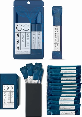 20pc Go Mouthwash Bold Mint   5pc Go Mouthwash Bold Mint Packets