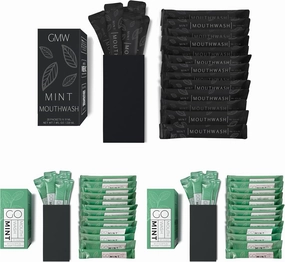 20pc Matte Black Mouthwash Packets   40pc Go Mouthwash Smooth Mint
