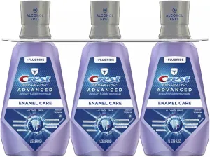 3 Pack -Crest Pro-Health Advanced with Extra Deep Clean Mouthwash, Clean Mint, 33.8 Fluid Ounce