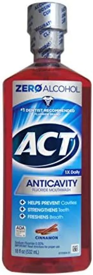 ACT Anticavity Fluoride Rinse Cinnamon 18 oz (Pack of 9)