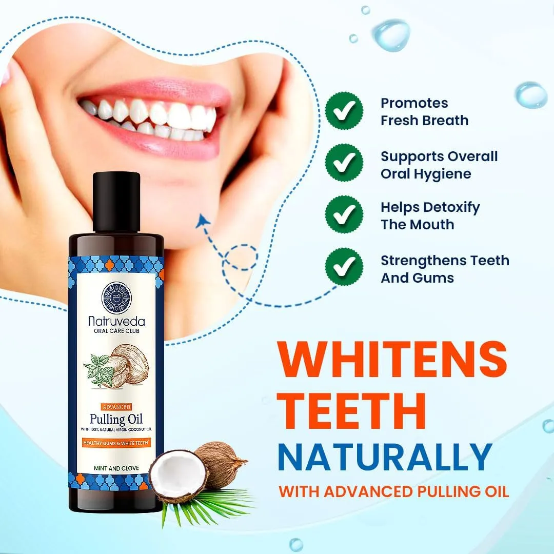 Advanced Coconut Oil Pulling Mouthwash - 20 oz | Extra Virgin Coconut Oil | Naturally Whitens Teeth & Supports Healthy Gums | Chemical-Free | USA-Based Supplier | Mint Fresh (Pack of 2)