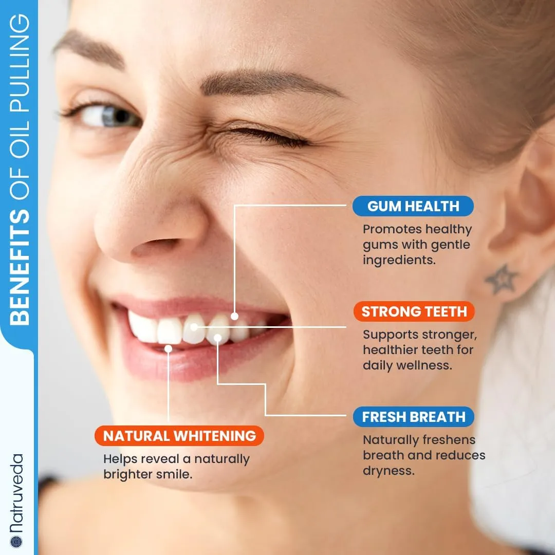 Advanced Coconut Pulling Oil for Oral Care – 3 Pack Family Size (8 oz Each) USA-Based Seller, Lab Tested, Coconut Oil Pulling Mouthwash – No Tongue Scraper Included
