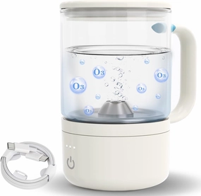 AmerisunWater Cup O3 Generator,Fresh Oxygen Mouthwash Cup Hydrogen Water Generator,Brushing Teeth Glass Cup,Water Machine Multi-Purpose Portable Rechargeable Ozone Water Purification Cup,Ozone Water