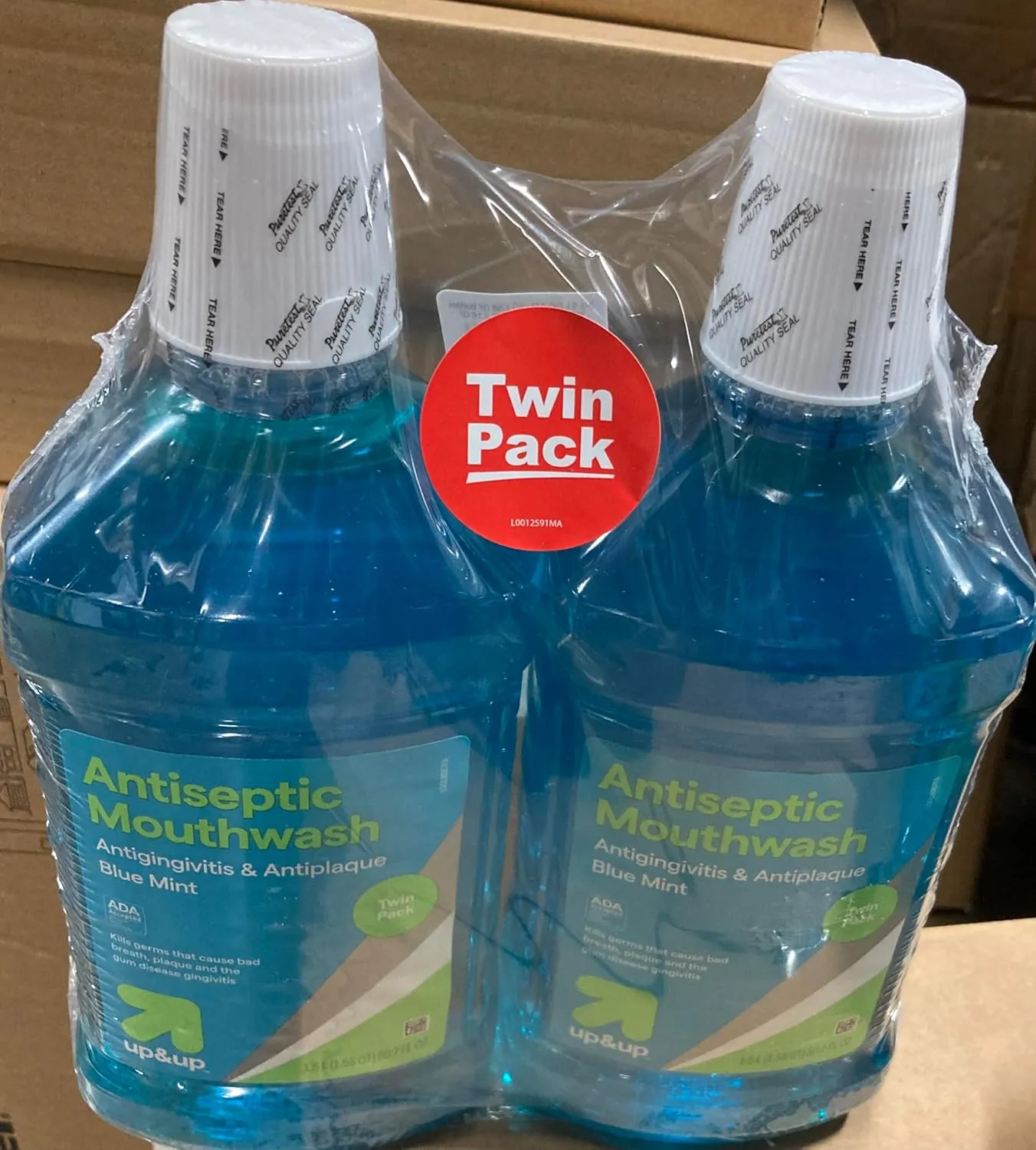 Antiseptic Mouthwash Antigingivitis & Antiplaque Blue Mint 1.5 L - Twin Pack