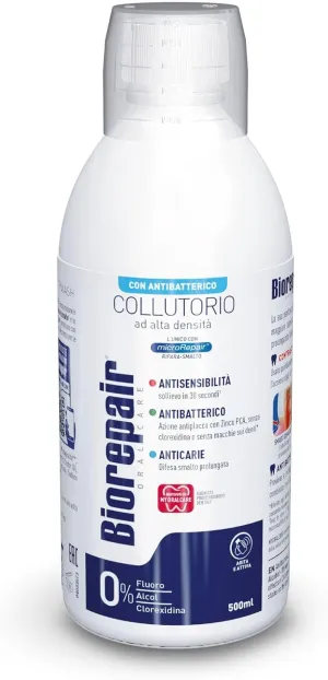 Biorepair: " Collutorio " Mouthwash with Antibacterical - 500ml/16.9 fl.oz [ Italian Import ]