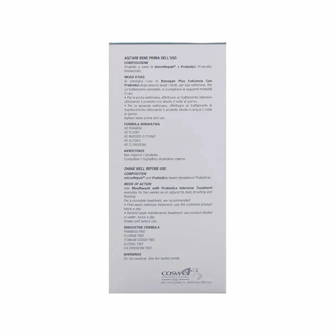 BIOREPAIR Plus Oral Care Mouthwash with Probiotic 250ml