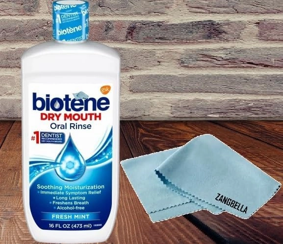 Biotene Oral Rinse Mouthwash for Dry Mouth 16 fl oz, Breath Freshener & Dry Mouth Treatment, Fresh Mint