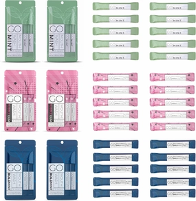 Bold Mint GO Travel Size Mouthwash Packets - Bulk Individual Mini Mouthwash Packets - Perfect Travel Size Toiletries for Guest Bathrooms - Alternative to Breath Strips and Spray, Alcohol and Dye Free