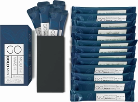 BOLD Mint GO Travel Size Mouthwash Packets BOLD Mint – Individual Mini Mouthwash for Fresh Breath - Smart Packet Design to reduce travel bottle waste -BOLD Mint Flavored Portable Travel Mouthwash Bulk