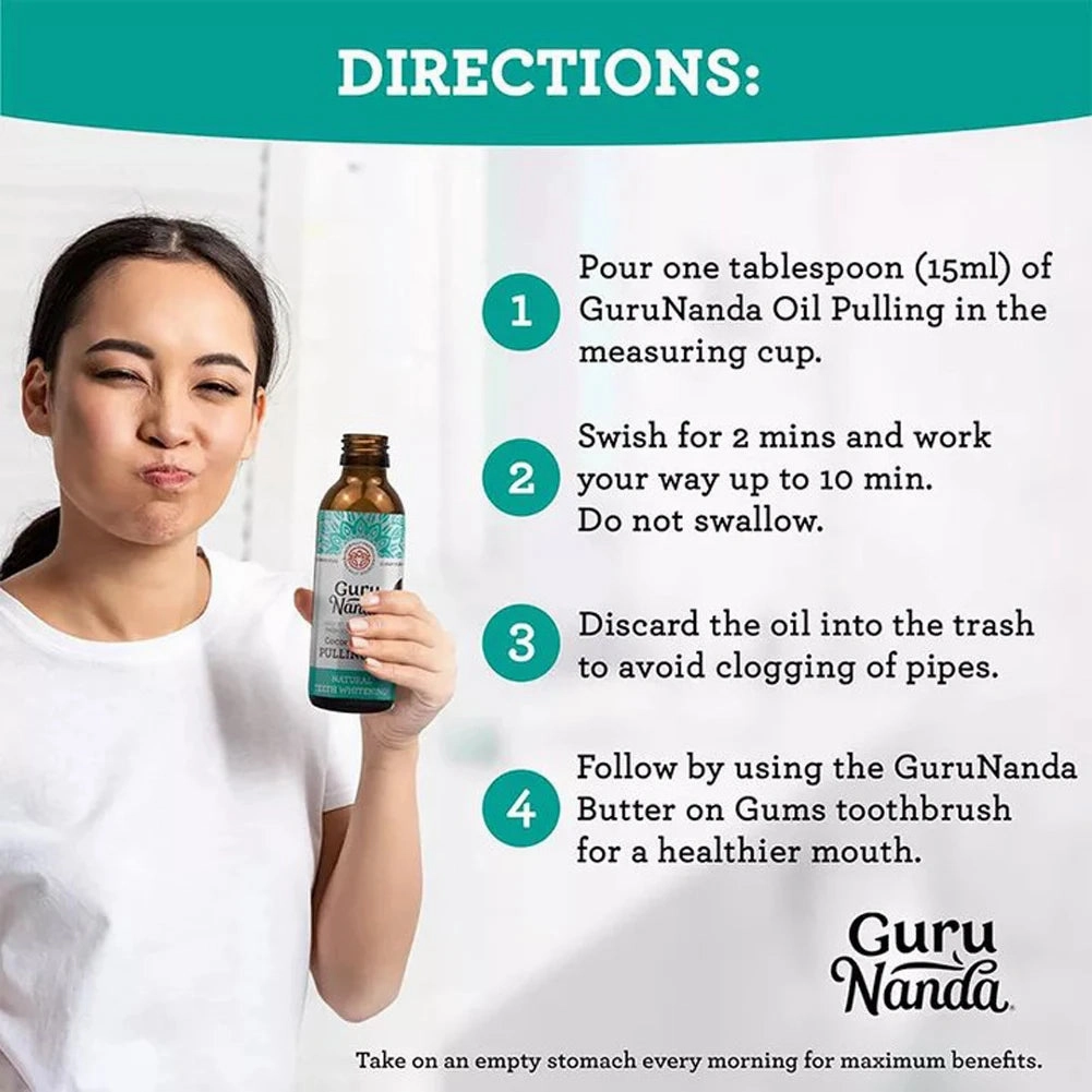 Brightening Mouthwash with Tongue Scraper Coconut Mint Pulling Oil Mouthwash Teeth Whitening Pulling Oil for Women Men Oral Care