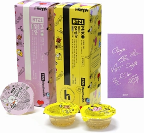 BT21 Hoo Mouthwash,Single Size Mouthwash Fresh Breath on The go. Airline Friendly Liquid Travel Portable Oral Care Kids Work Smokers,16 CupsSet,Autograph Included,0.34 Fl Oz