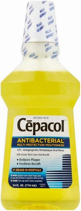 Cepacol Antibacterial Multi-Protection Mouthwash, 24 Fl Oz (Pack of 5)