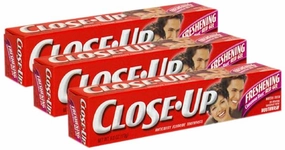 Close-Up Anticavity Fluoride Toothpaste, Freshening Cinnamon Burst Red Gel, 6 oz (170 g) (Pack of 3)