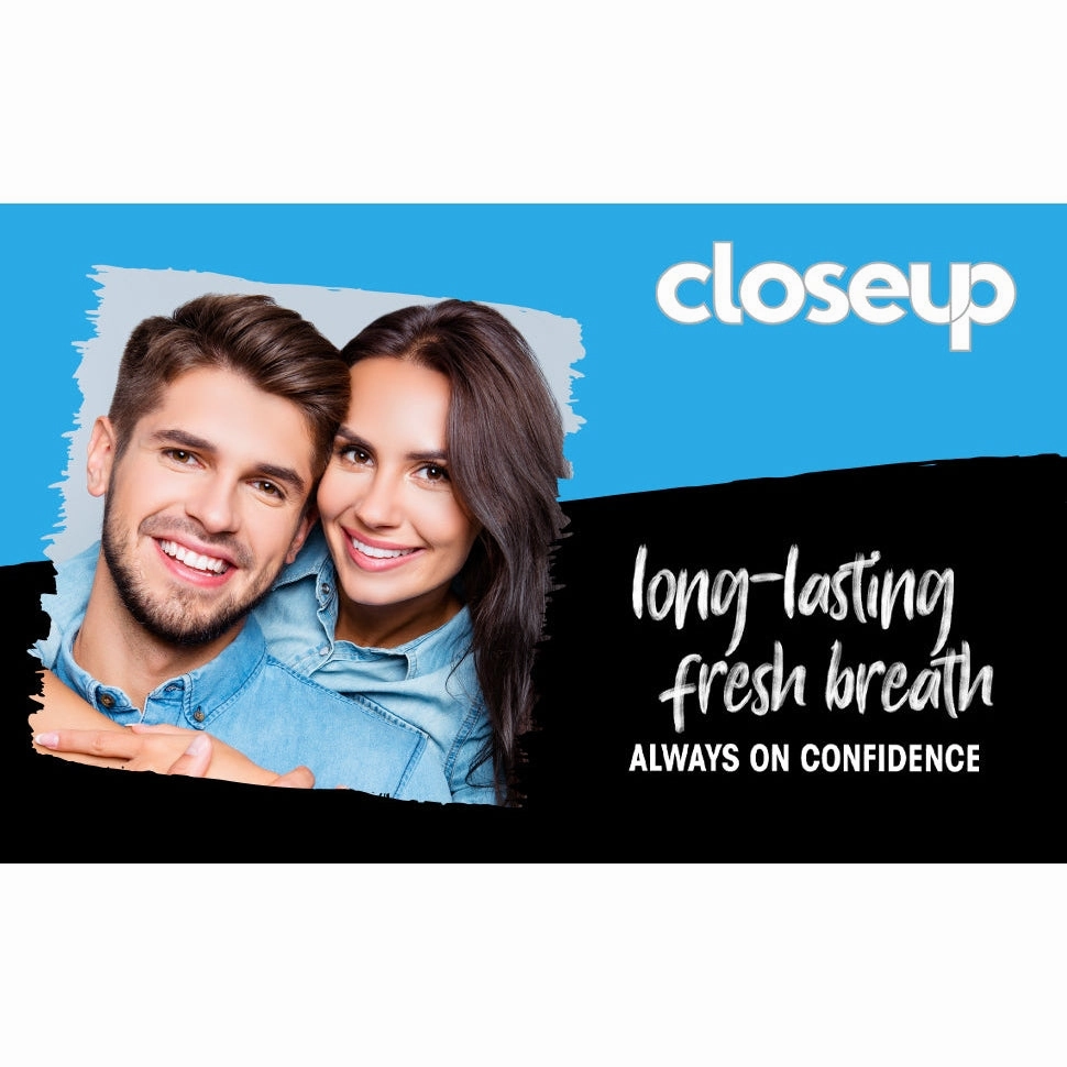 CLOSE UP Triple Fresh Gel Toothpaste, for 12 hours fresh breath, Red Hot Flavor, With antibacterial mouthwash & microshine crystals, 75ml x 4