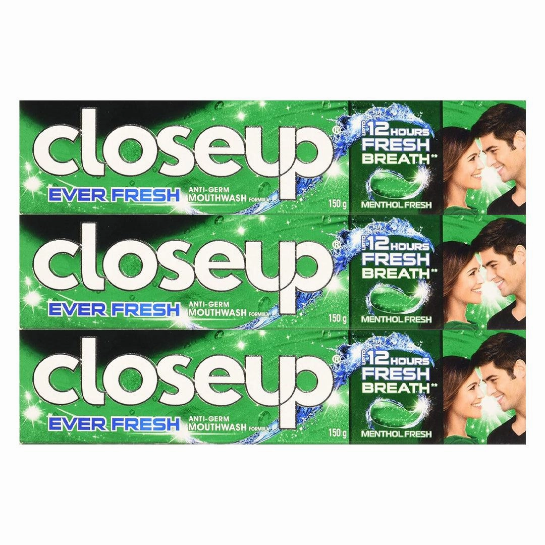 Closeup Anti-Bacterial Toothpaste Menthol Fresh 3 Pcs × 160g (Offer)
