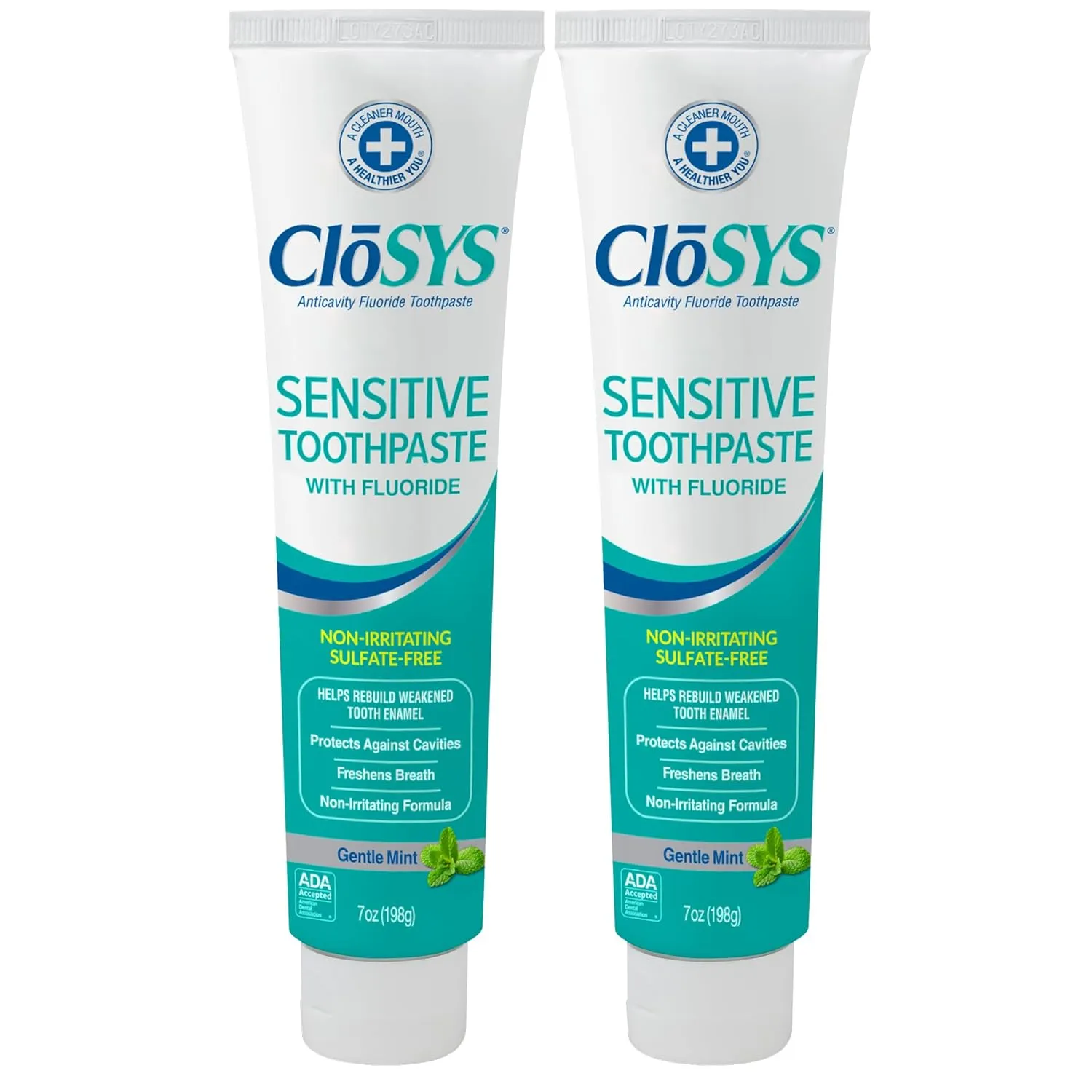 CloSYS Fluoride Toothpaste Gentle Mint (2 Pack)   CloSYS Healthy Teeth Oral Rinse Mouthwash 32 Fl Oz Bundle
