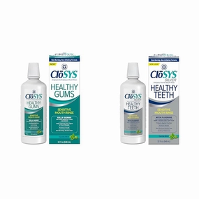 CloSYS Healthy Gums Oral Rinse Mouthwash - 32 Fl Oz & Healthy Teeth Oral Rinse Mouthwash - 32 Fl Oz