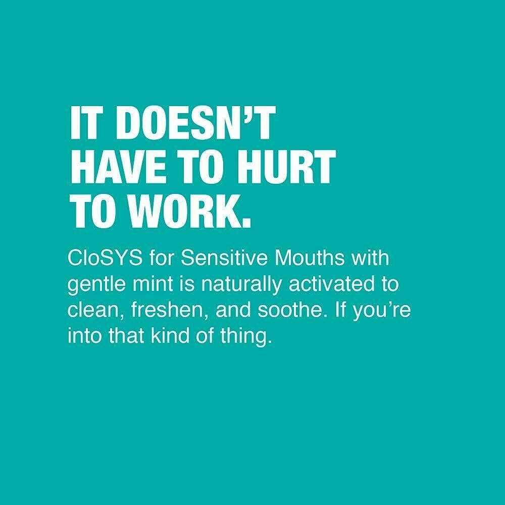 CloSYS Healthy Gums Oral Rinse Mouthwash - 32 Fl Oz & Sensitive Mouthwash, 32 Ounce, Gentle Mint, Alcohol Free, Dye Free, pH Balanced