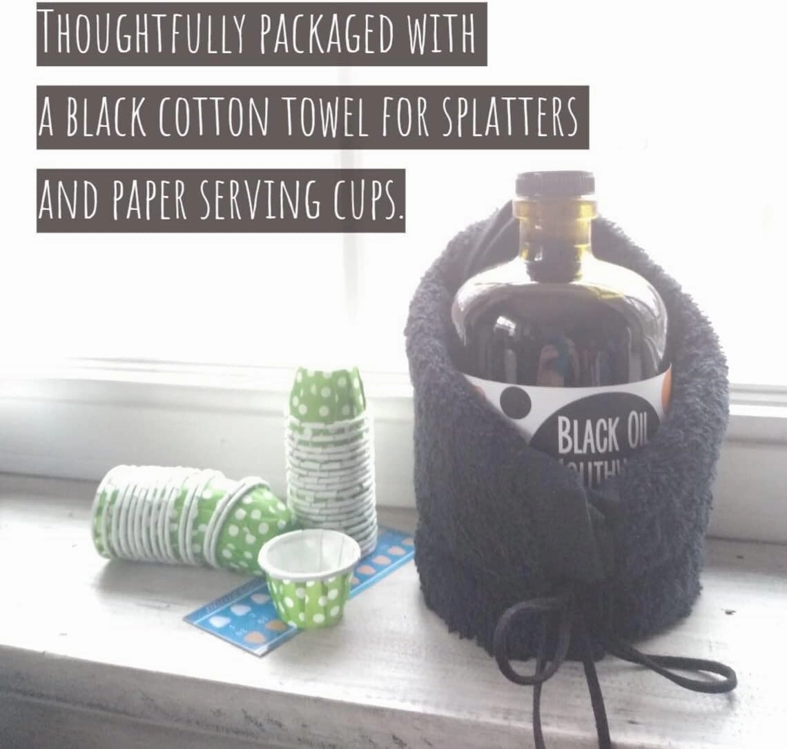 Coconut/Avocado/Sesame Oil Mouthwash, Sweet & Delicious, with Charcoal & Xylitol for Oil Pulling, 16 oz Black Oil Mouthwash (Tea Tree Spearmint)