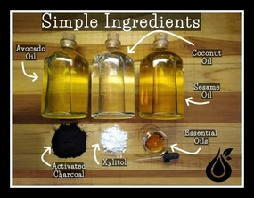 Coconut/Avocado/Sesame Oil Mouthwash, Sweet & Delicious, with Charcoal & Xylitol for Oil Pulling, 16 oz Black Oil Mouthwash (Tea Tree Spearmint)