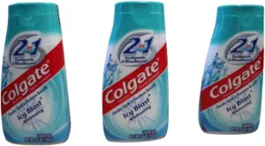 Colgate 2-in-1 Toothpaste and Mouthwash, Whitening, Icy Blast 4.60 oz (Pack of 3)