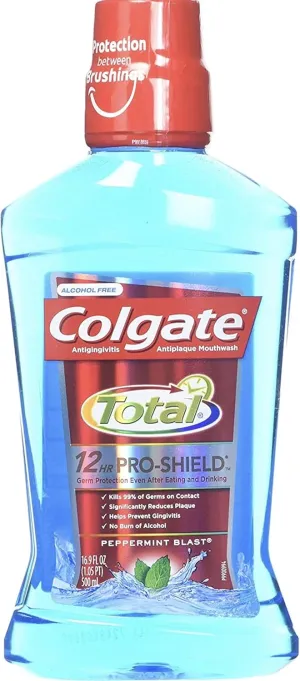 Colgate Total Advanced Pro-Shield Mouthwash, Peppermint Blast, 16.9 Ounce (Pack of 2)