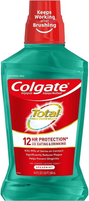 Colgate Total Advanced Pro-Shield Mouthwash, Spearmint, 16.9 Ounce (Pack of 2)