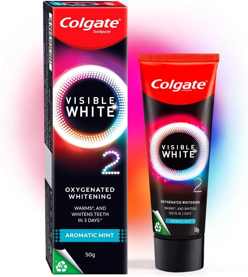 Colgate Visible White O2, Teeth Whitening Toothpaste (50g/1.7oz)