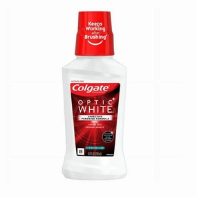 Colgate Optic White Whitening Mouthwash, Icy Mint , 8 Fl Oz (Pack of 6)