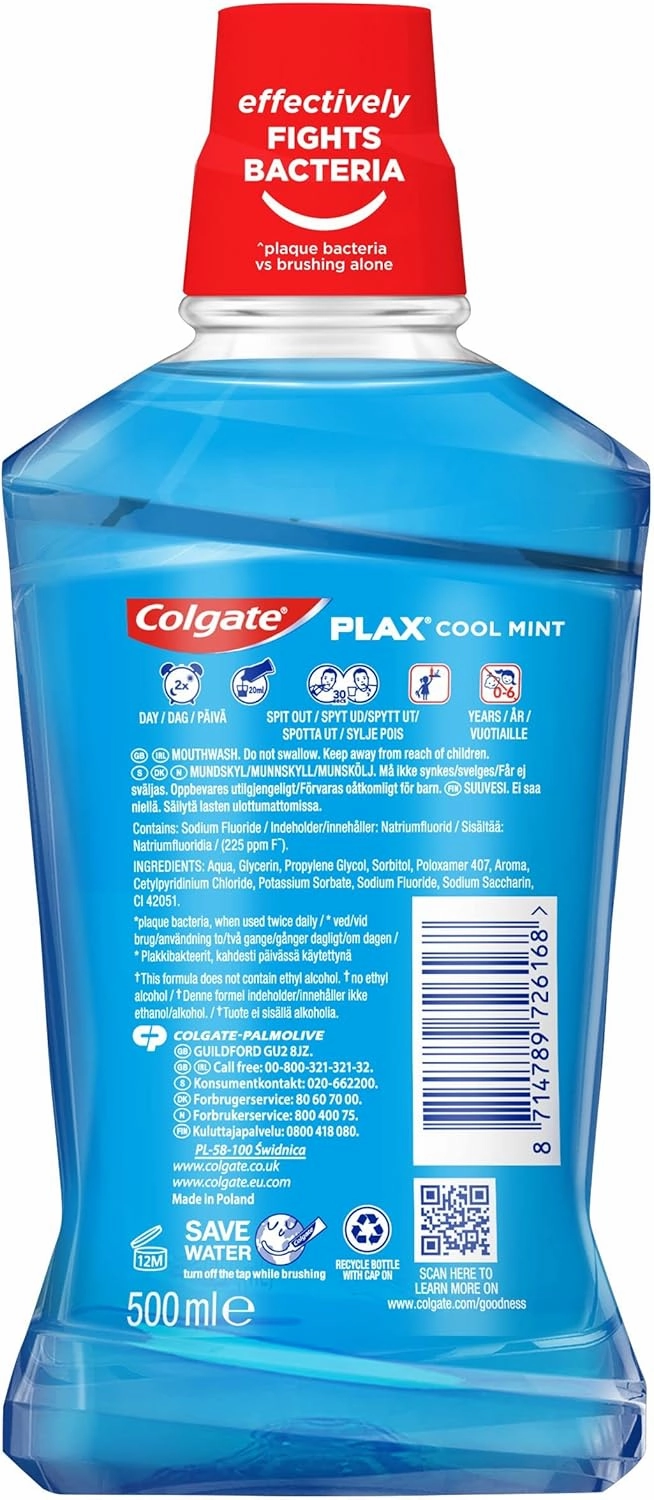 Colgate Plax Cool Mint Mouthwash with CPC 500ml