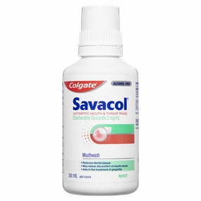 Colgate Savacol Antiseptic Mouth & Throat Rinse - Mint