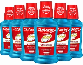 Colgate Total Advanced Pro-Shield Mouthwash, Peppermint, 8.4 Fluid Ounce (Pack of 6)