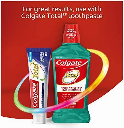 Colgate Total Pro-Shield Alcohol Free Mouthwash, Spearmint - 500mL, 16.9 fluid ounce