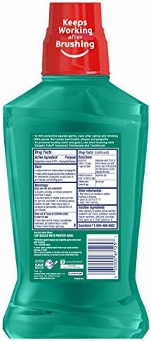 Colgate Total Pro-Shield Alcohol Free Mouthwash, Spearmint - 500mL, 16.9 fluid ounce