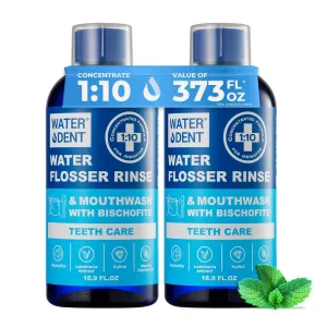 Concentrated Irrigant | Water flosser Rinse | Teeth Care | Add to Water Flossers & Mouthwash | Mint Flavor | Pack of 2 = 372 fl.oz | Alcohol and Fluoride Free. Made in USA