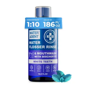Concentrated Irrigant | Water flosser Rinse | White Teeth | Add to Water Flossers & Mouthwash | Fruit Flavor | 1:10 = 186 fl.oz | Alcohol and Peroxide Free. Made in USA