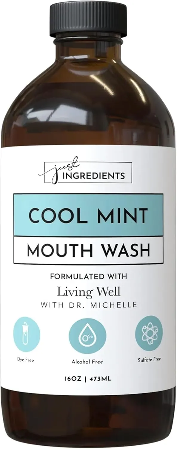 Cool Mint Remineralizing Mouthwash | Hydroxyapatite & Colloidal Silver Formula | Alcohol-Free | Fluoride-Free Mouth Rinse