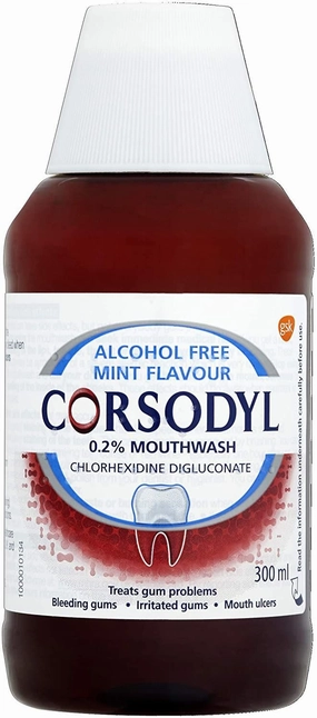 Corsodyl 0.2% Mouthwash Mint - Gum Disease & Bleeding 300ml