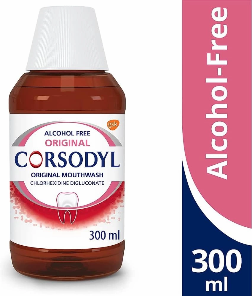 Corsodyl Medicated, Antibacterial MouthWash, Original, Alcohol Free 300ml