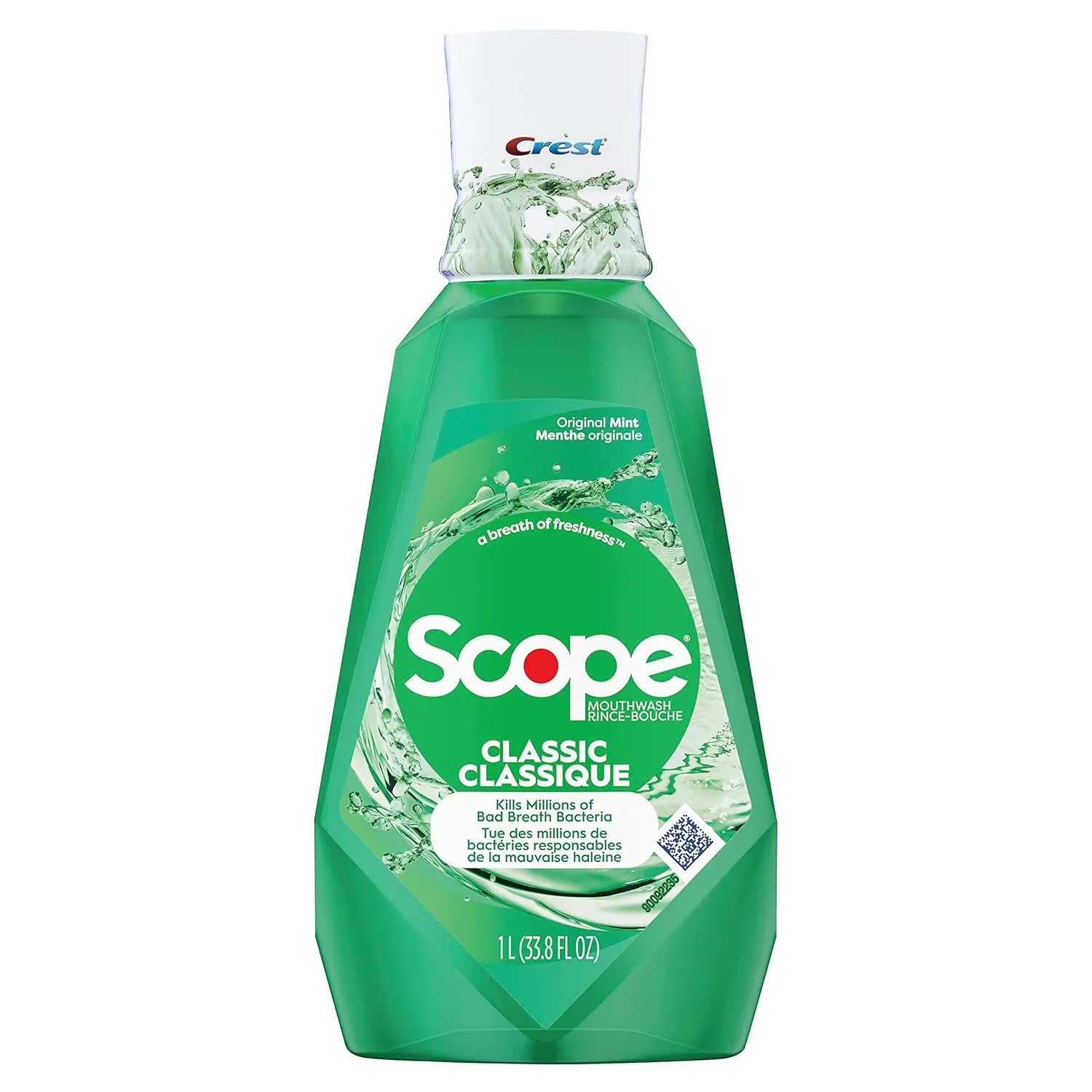 Crest Scope Formula Classic Mouthwash, original, 33.8 Fl Oz