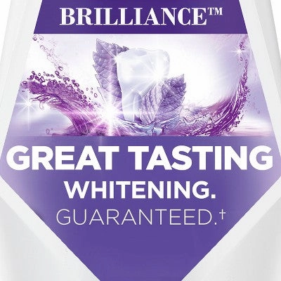 Crest 3D White Brilliance Alcohol Free Whitening Mouthwash, Clean Mint - 1L