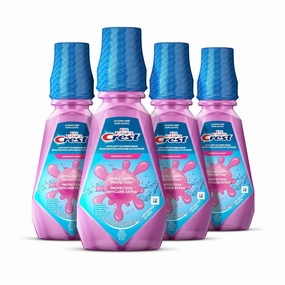 Crest Kid's Anticavity Fluoride Rinse, Bubblegum Rush, Pack of 4