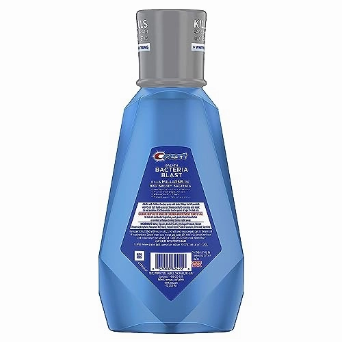 Crest Pro-Health Advanced Mouthwash, Alcohol Free, Multi-Protection, Fresh Mint, 1 L (33.8 fl oz), Pack of 2, Crest Mouthwash, Mouthwash Alcohol Free, Flouride Mouthwash